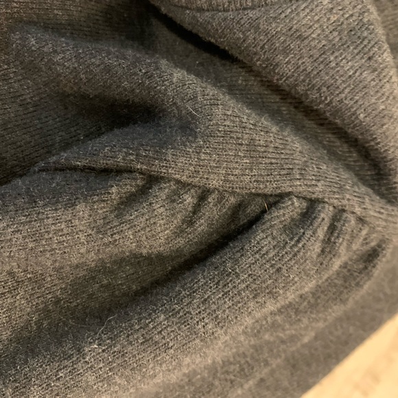 Black turtleneck with tailored neck. Custom tucks on shoulders. - Picture 3 of 4